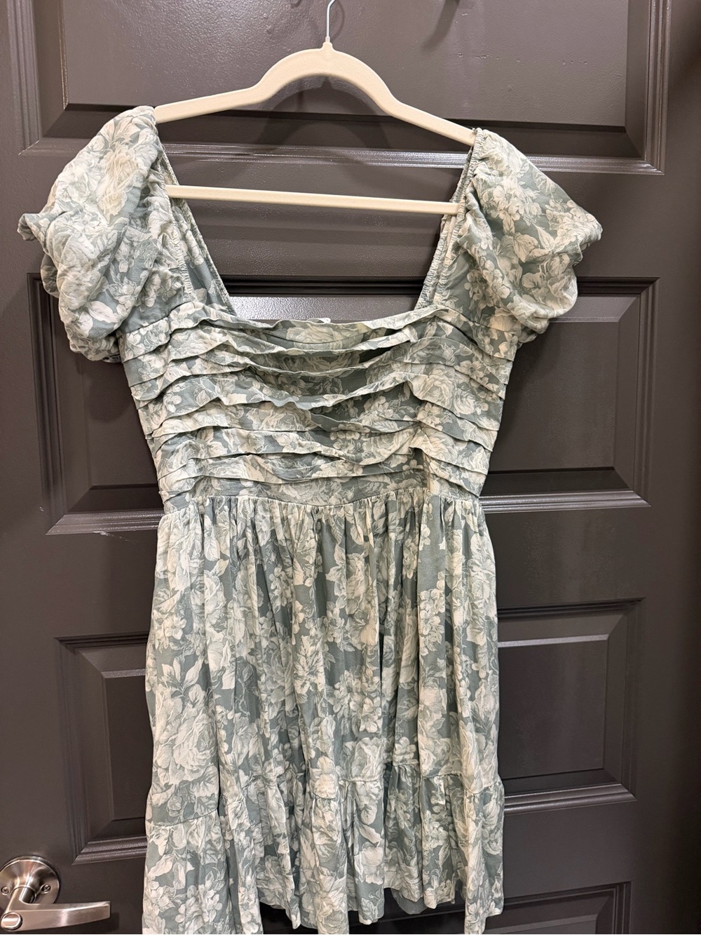 Altar’d State Collie Mini Dress in Sage Floral - Picture 2 of 4